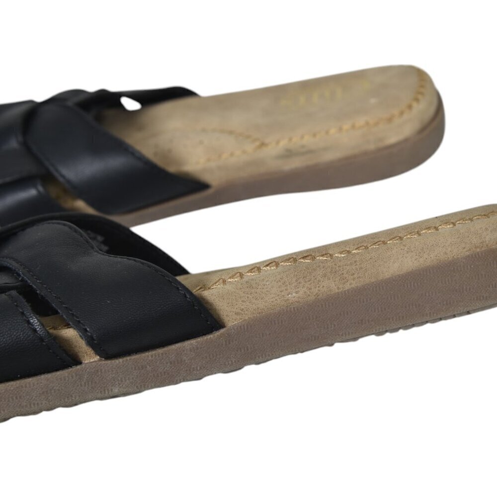 Cliffs by White Mountain Slide Sandal Black Cushioned Size 6.5 - Picture 6 of 9